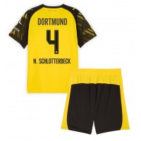 Borussia Dortmund Nico Schlotterbeck #4 Domáci Detský futbalový dres 2025-26 Krátky Rukáv (+ trenírky)